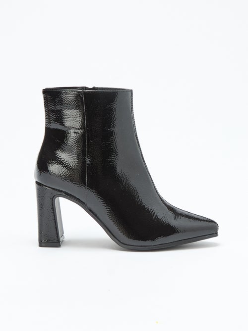 Effen glanzende laarzen - Kiabi