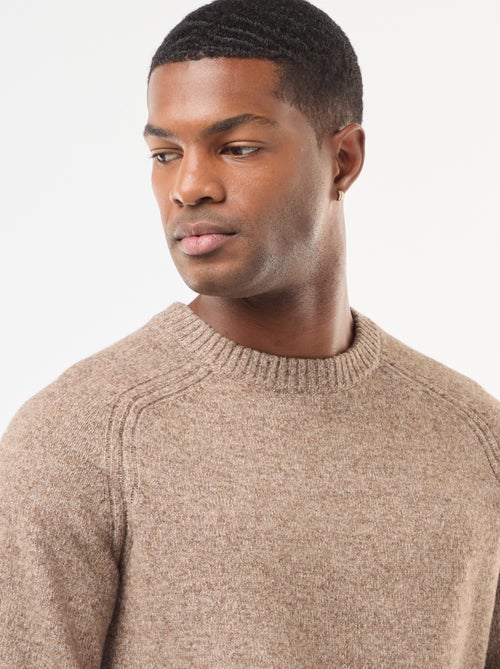 Effen grofgebreide trui - - Kiabi