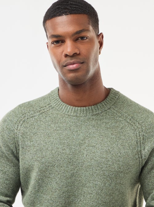 Effen grofgebreide trui - - Kiabi