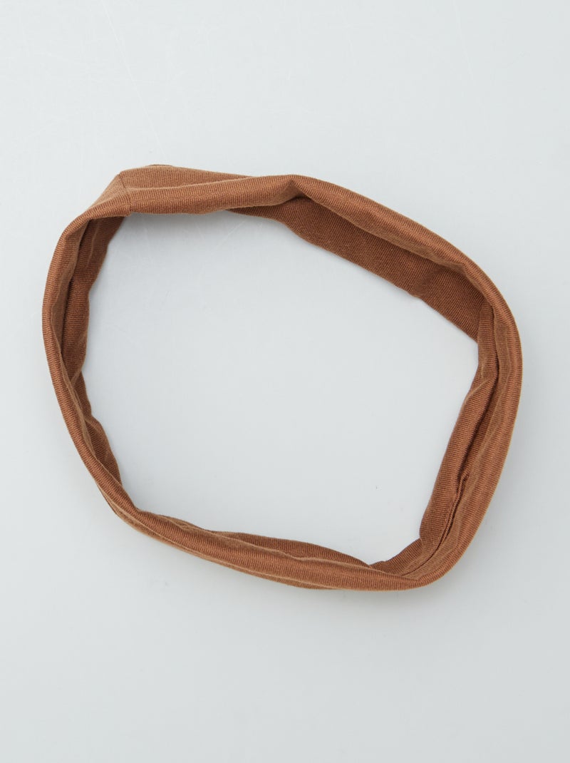 Effen haarband BRUIN - Kiabi