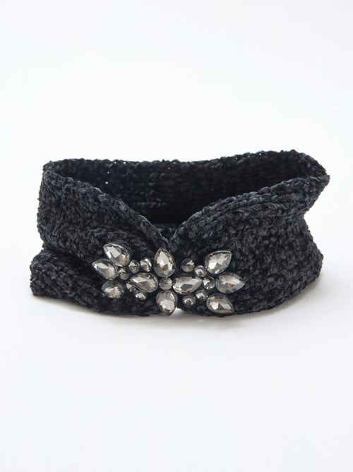 Effen haarband met sieraad 24x13 cm - Kiabi