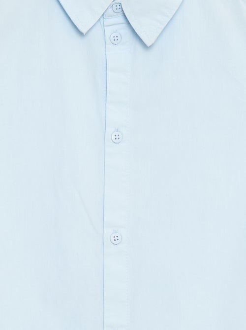 Effen hemd met korte mouwen - Kiabi