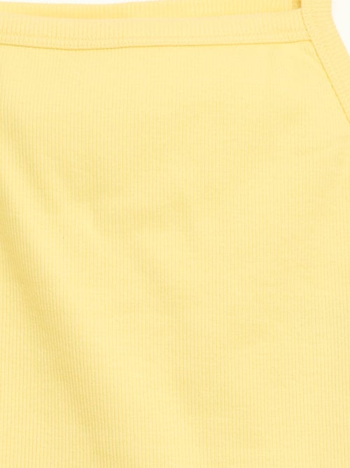 Effen hemdje met dunne ribstof bandjes - Kiabi