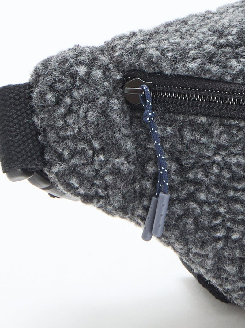 Effen heuptas met schapenvachteffect 27x15 cm grijs - Kiabi