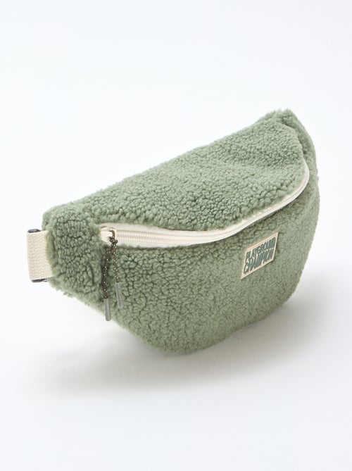 Effen heuptas met schapenvachteffect 27x15 cm - Kiabi