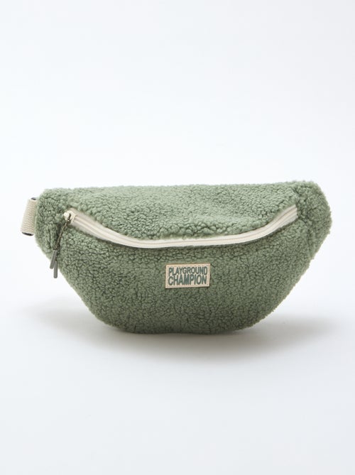 Effen heuptas met schapenvachteffect 27x15 cm - Kiabi