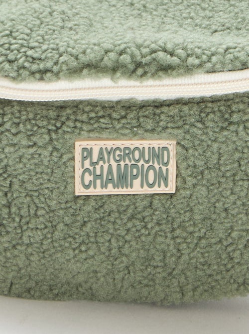 Effen heuptas met schapenvachteffect 27x15 cm - Kiabi