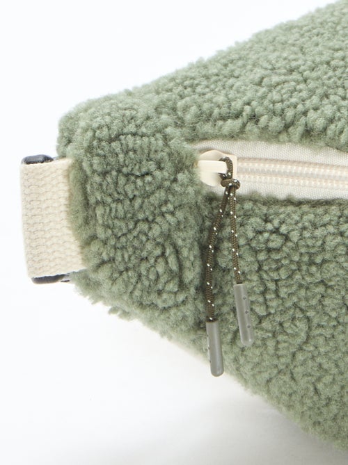 Effen heuptas met schapenvachteffect 27x15 cm - Kiabi