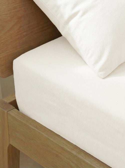 Effen hoeslaken 140 x 200 cm - Kiabi Effen hoeslaken 140 x 200 cm - Kiabi