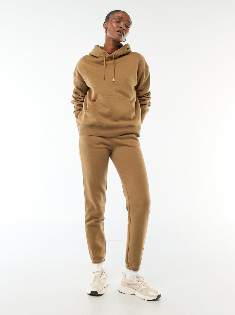 Effen hoodie Bruin - Kiabi