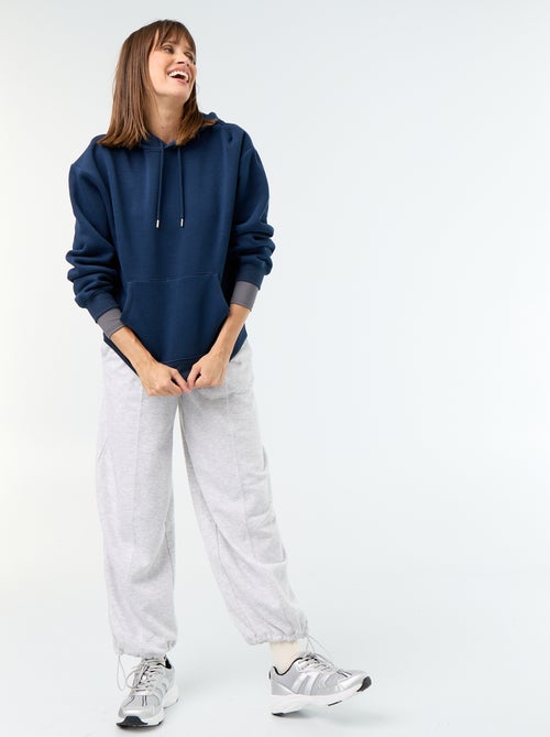 Effen hoodie met kangoeroezak - Kiabi