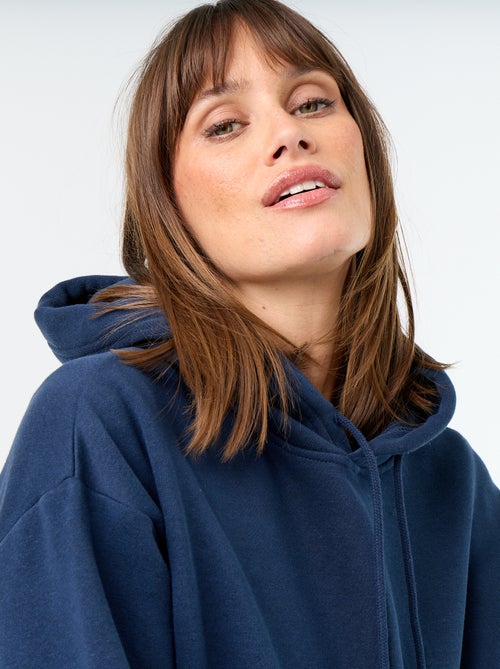Effen hoodie met kangoeroezak - Kiabi