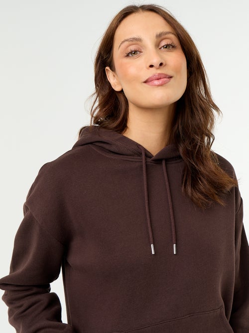 Effen hoodie met kangoeroezak - Kiabi