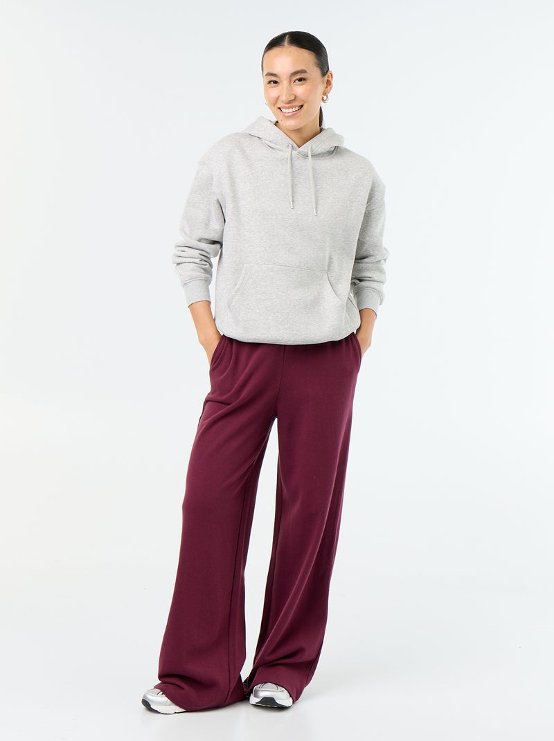 Effen hoodie met kangoeroezak Grijs - Kiabi