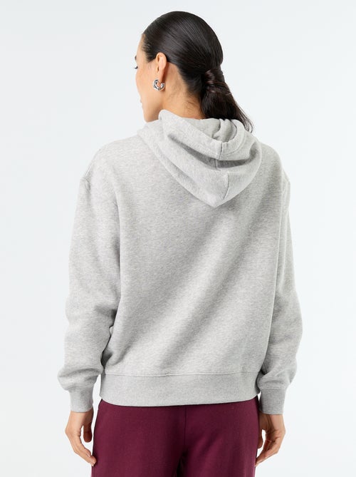Effen hoodie met kangoeroezak - Kiabi