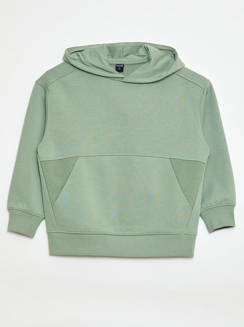Effen hoodie met kangoeroezak - Kiabi