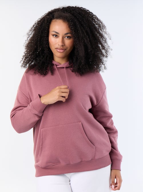 Effen hoodie met kangoeroezak - Kiabi