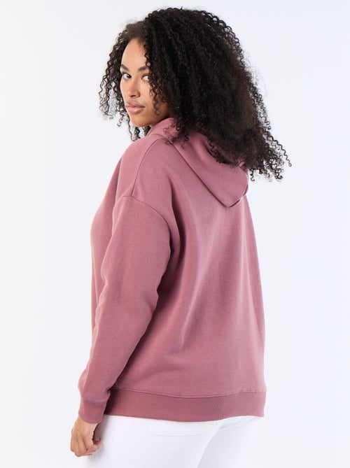 Effen hoodie met kangoeroezak - Kiabi