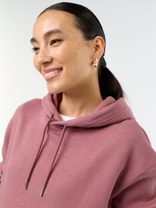 Effen hoodie met kangoeroezak - Kiabi