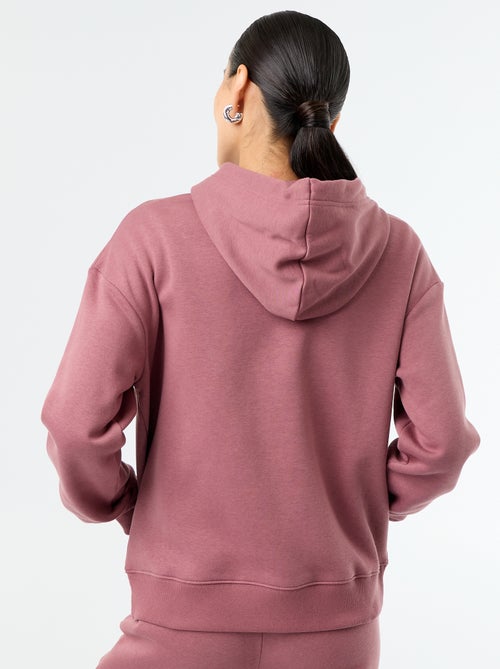 Effen hoodie met kangoeroezak - Kiabi