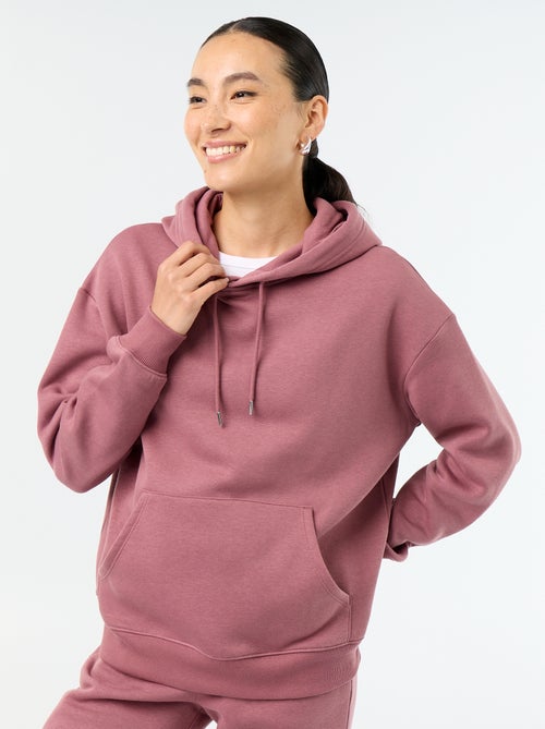 Effen hoodie met kangoeroezak - Kiabi