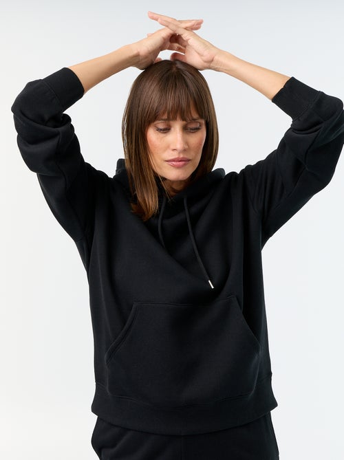 Effen hoodie met kangoeroezak - Kiabi