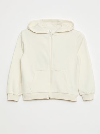 Effen hoodie met rits