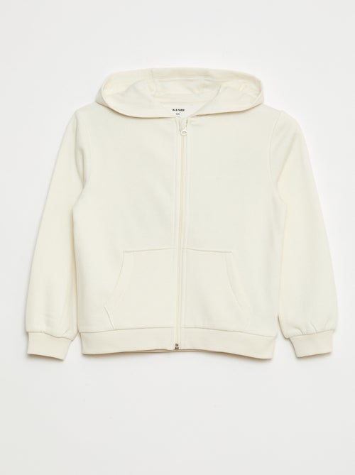 Effen hoodie met rits - Kiabi