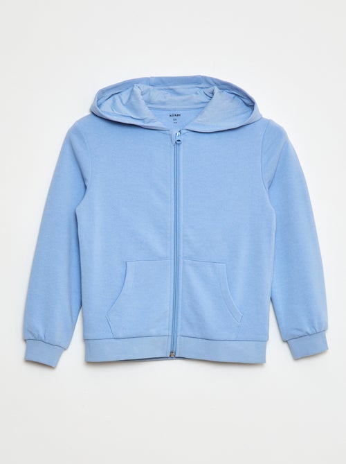 Effen hoodie met rits - Kiabi