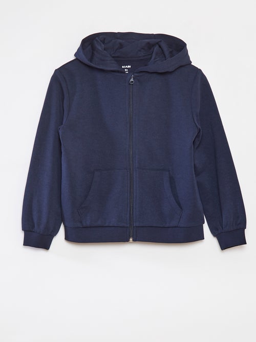Effen hoodie met rits - Kiabi