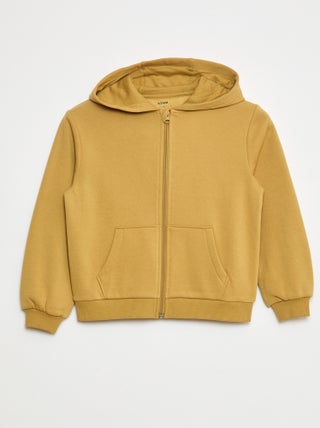 Effen hoodie met rits