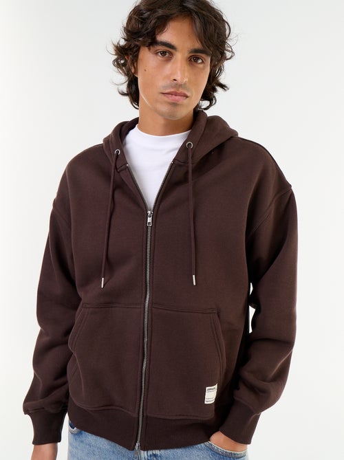 effen hoodie met rits - Kiabi