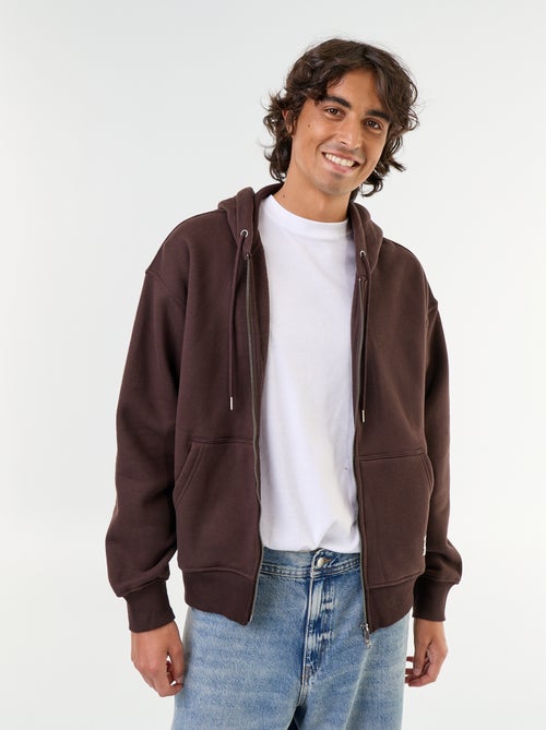 effen hoodie met rits - Kiabi