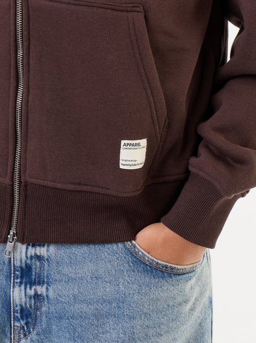 effen hoodie met rits - Kiabi