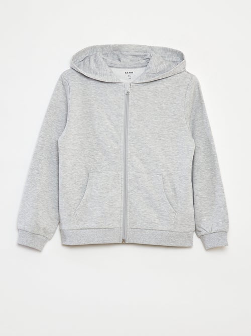 Effen hoodie met rits - Kiabi
