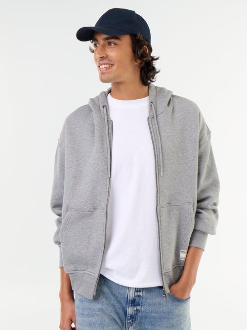 effen hoodie met rits - Kiabi
