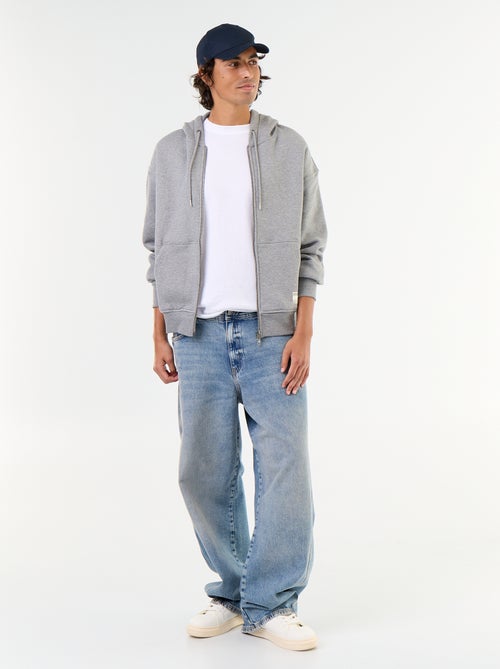 effen hoodie met rits - Kiabi