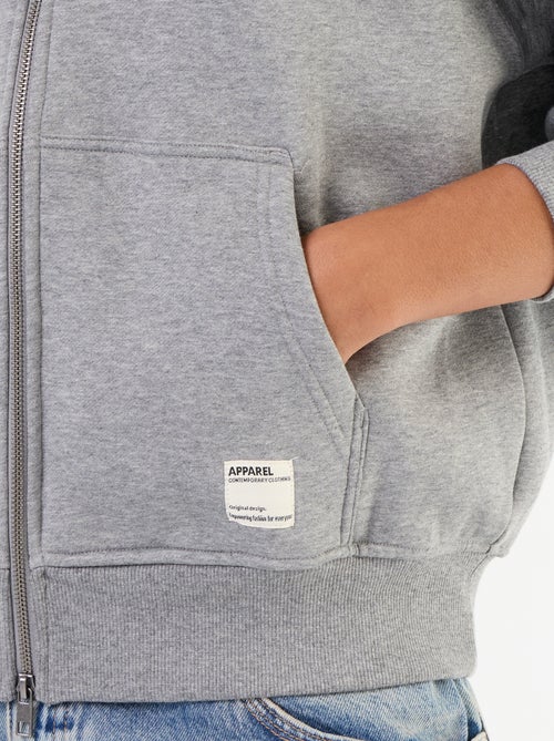 effen hoodie met rits - Kiabi