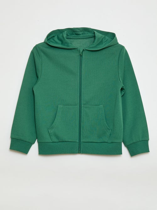 Effen hoodie met rits - Kiabi