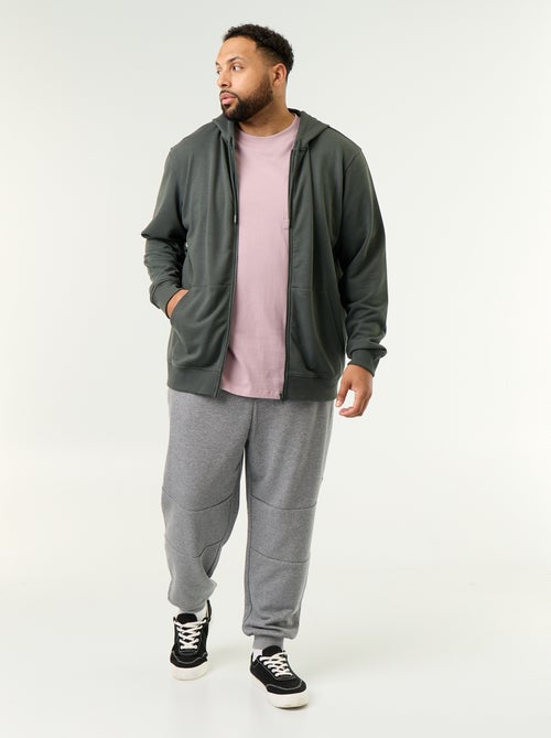 Effen hoodie met rits - Kiabi