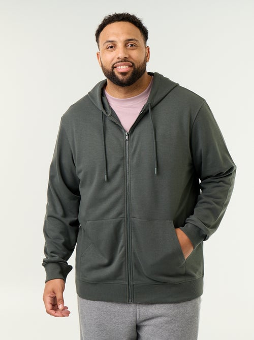 Effen hoodie met rits - Kiabi