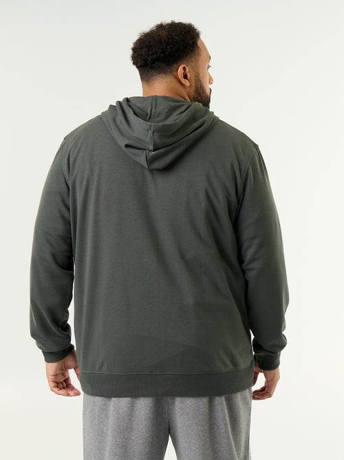 Effen hoodie met rits - Kiabi