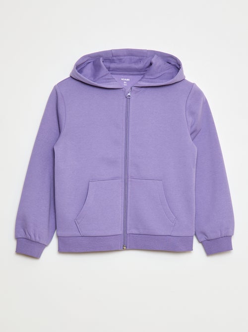 Effen hoodie met rits - Kiabi