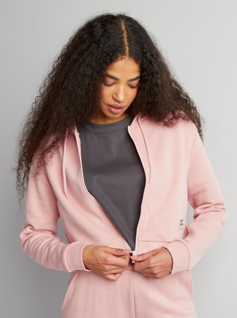 Effen hoodie met rits ROSE - Kiabi
