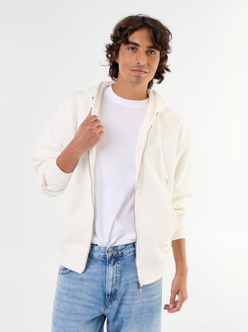 effen hoodie met rits - Kiabi