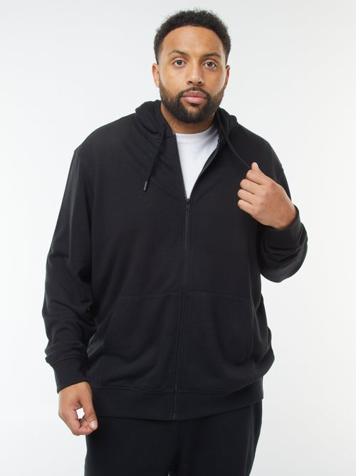 Effen hoodie met rits - Kiabi