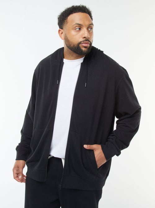 Effen hoodie met rits - Kiabi