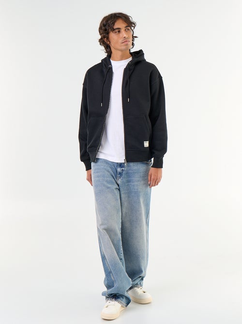 effen hoodie met rits - Kiabi