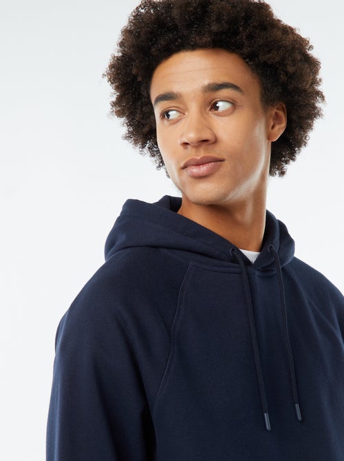 Effen hoodie met zakken met ritsje - Kiabi