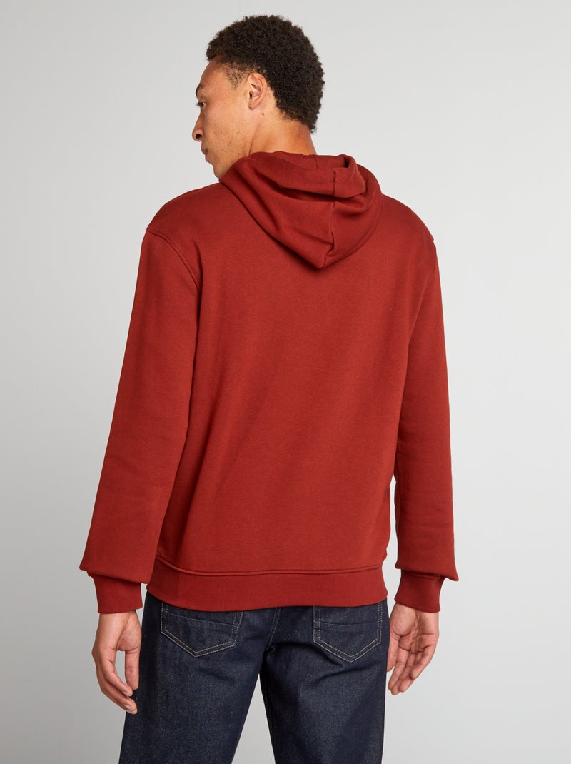 Effen hoodie ORANJE - Kiabi